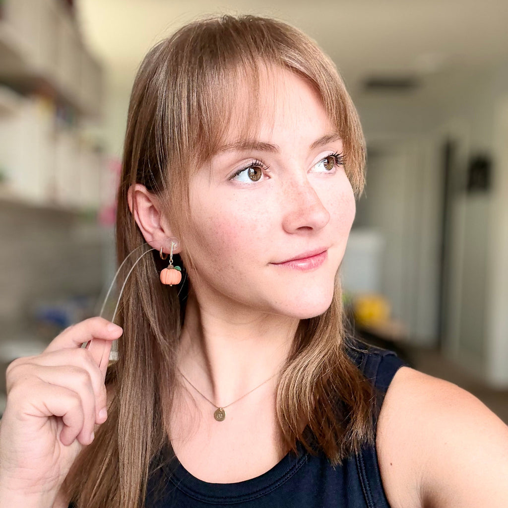 Classic 3D Pumpkin Dangle Earrings (6 colors available)