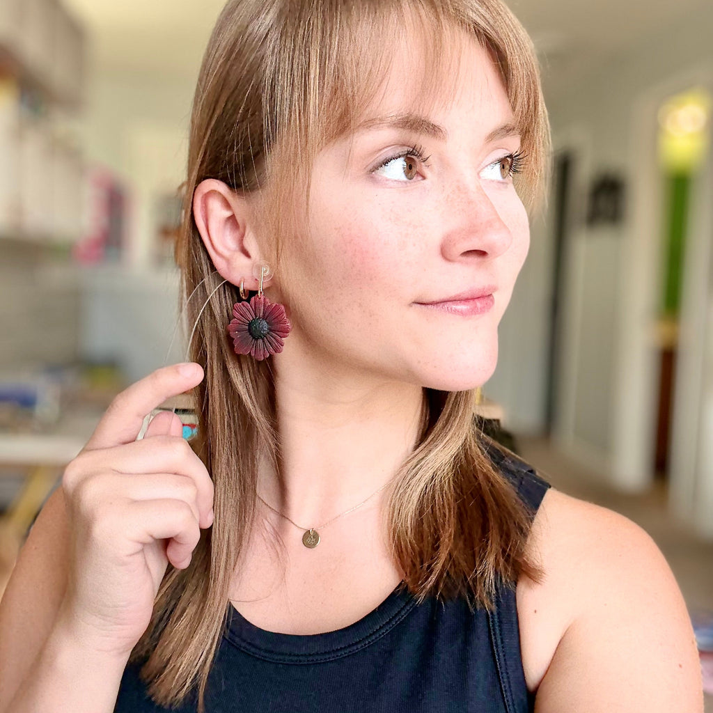 Autumn Blooms Floral Dangle Earrings (2 Colors Available)