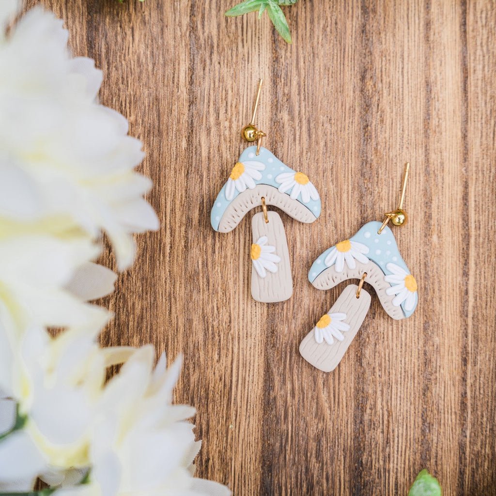 Midday Mushroom Dangle Earrings