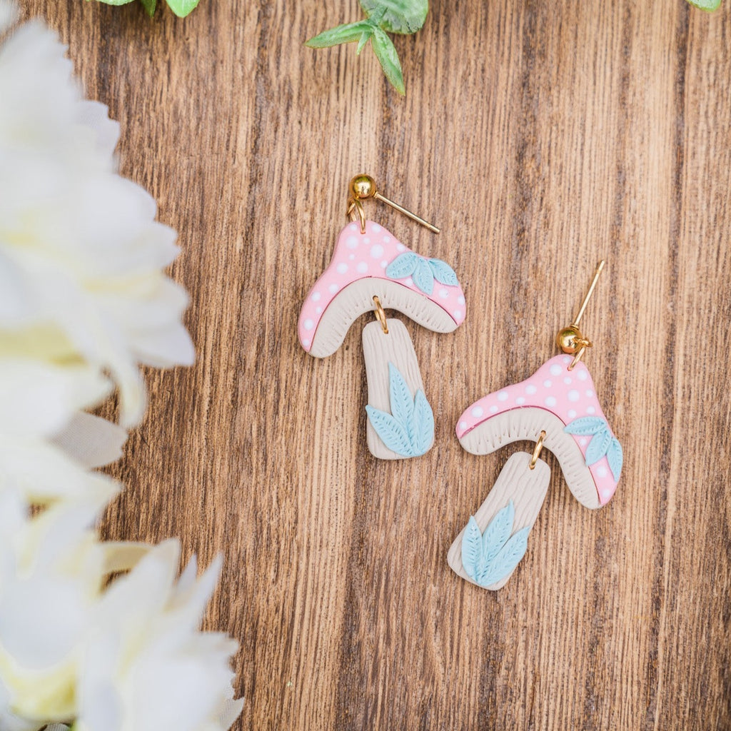 Morning Mushroom Dangle Earrings