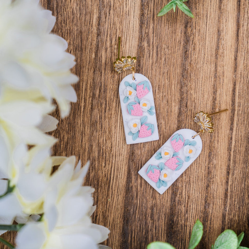 Strawberry Arch Dangle Earrings