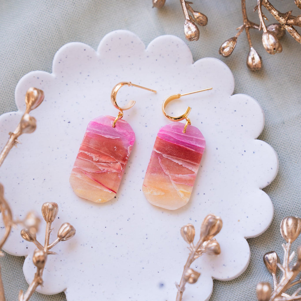 Autumn Sunset Radiant Dangle Earrings