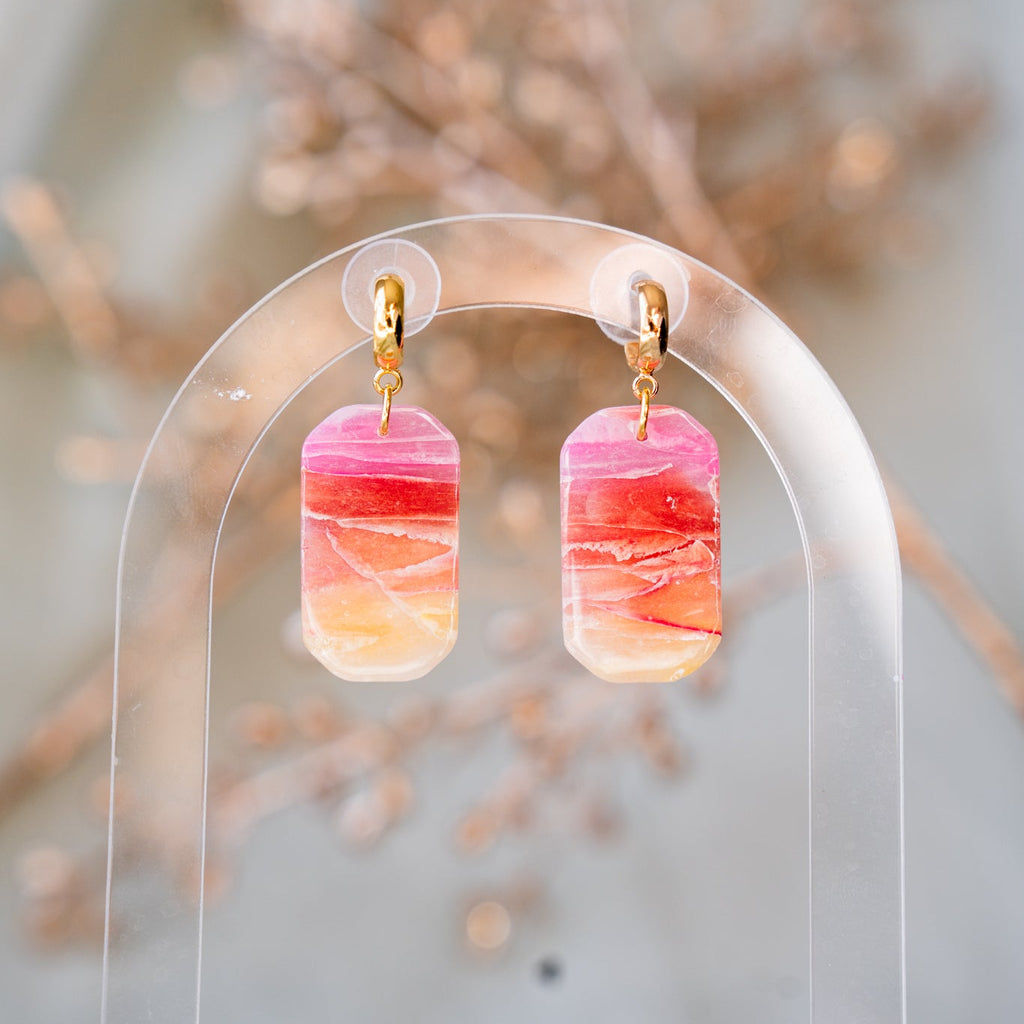 Autumn Sunset Radiant Dangle Earrings