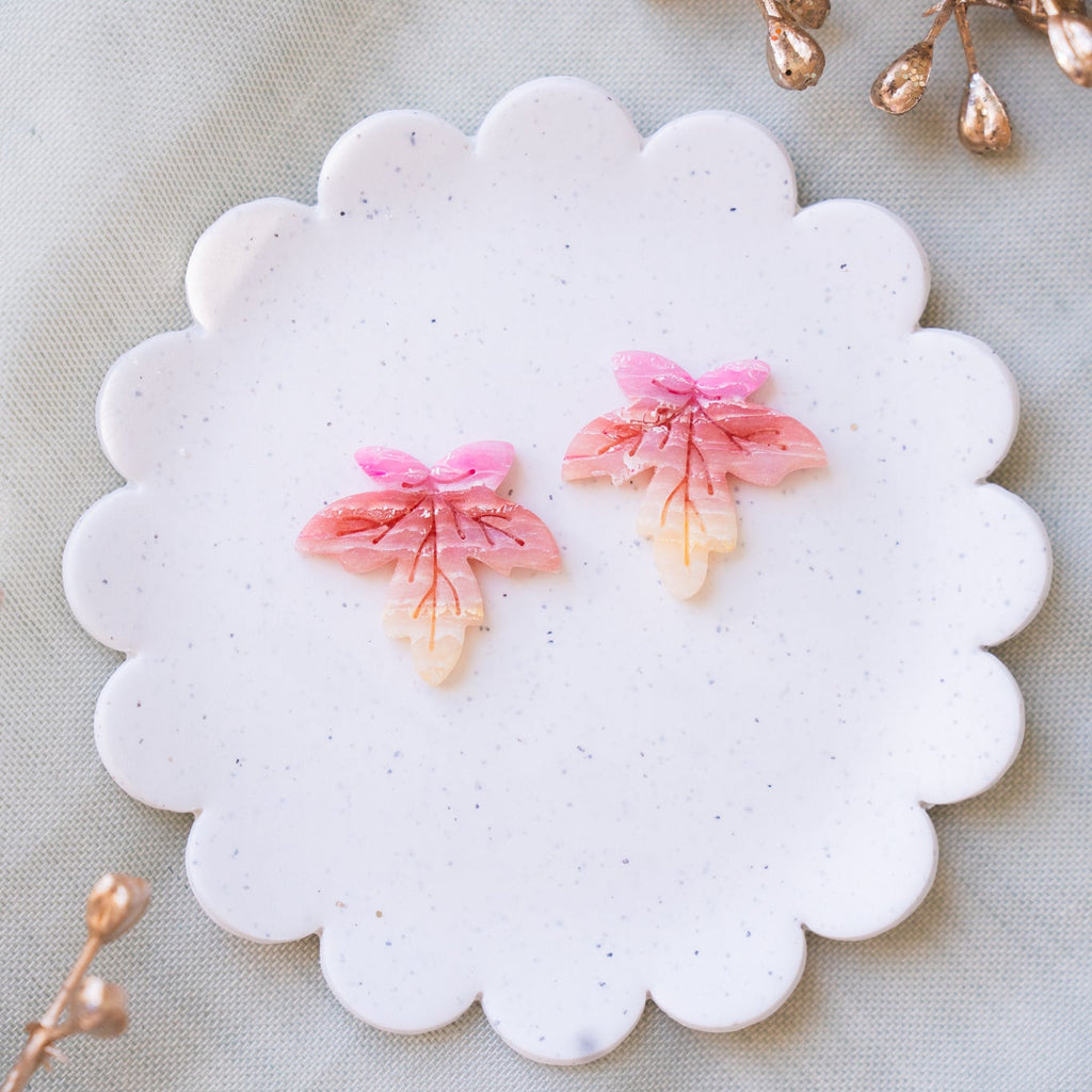 Autumn Sunset Leaves Dangle Earrings