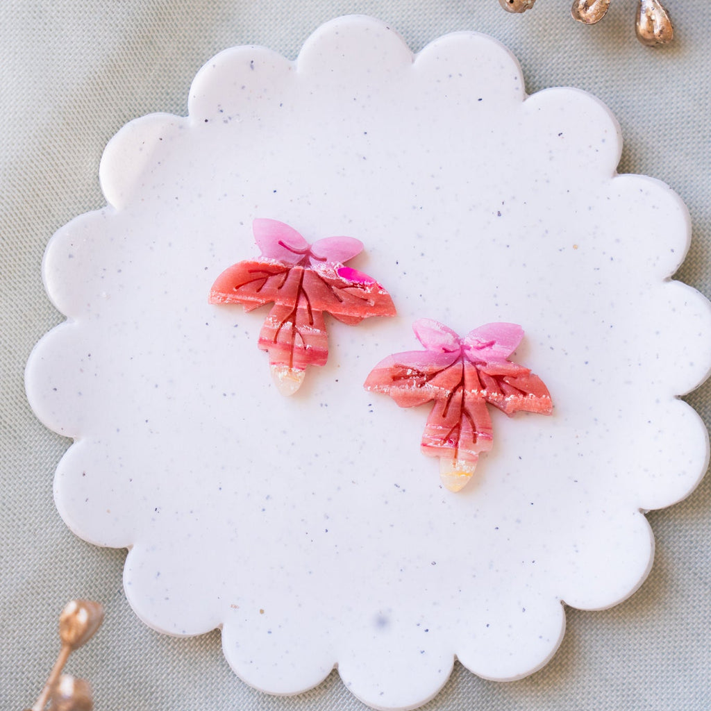 Autumn Sunset Leaves Dangle Earrings