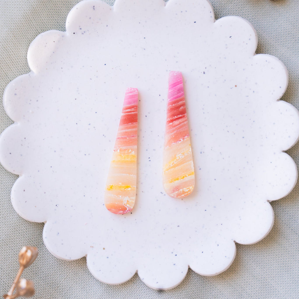 Autumn Sunset Long Drop Dangle Earrings