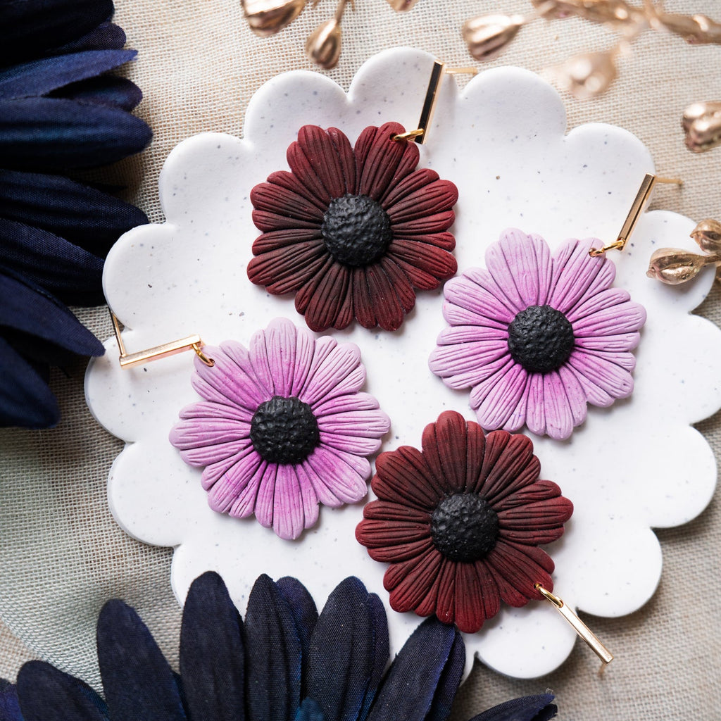 Autumn Blooms Floral Dangle Earrings (2 Colors Available)