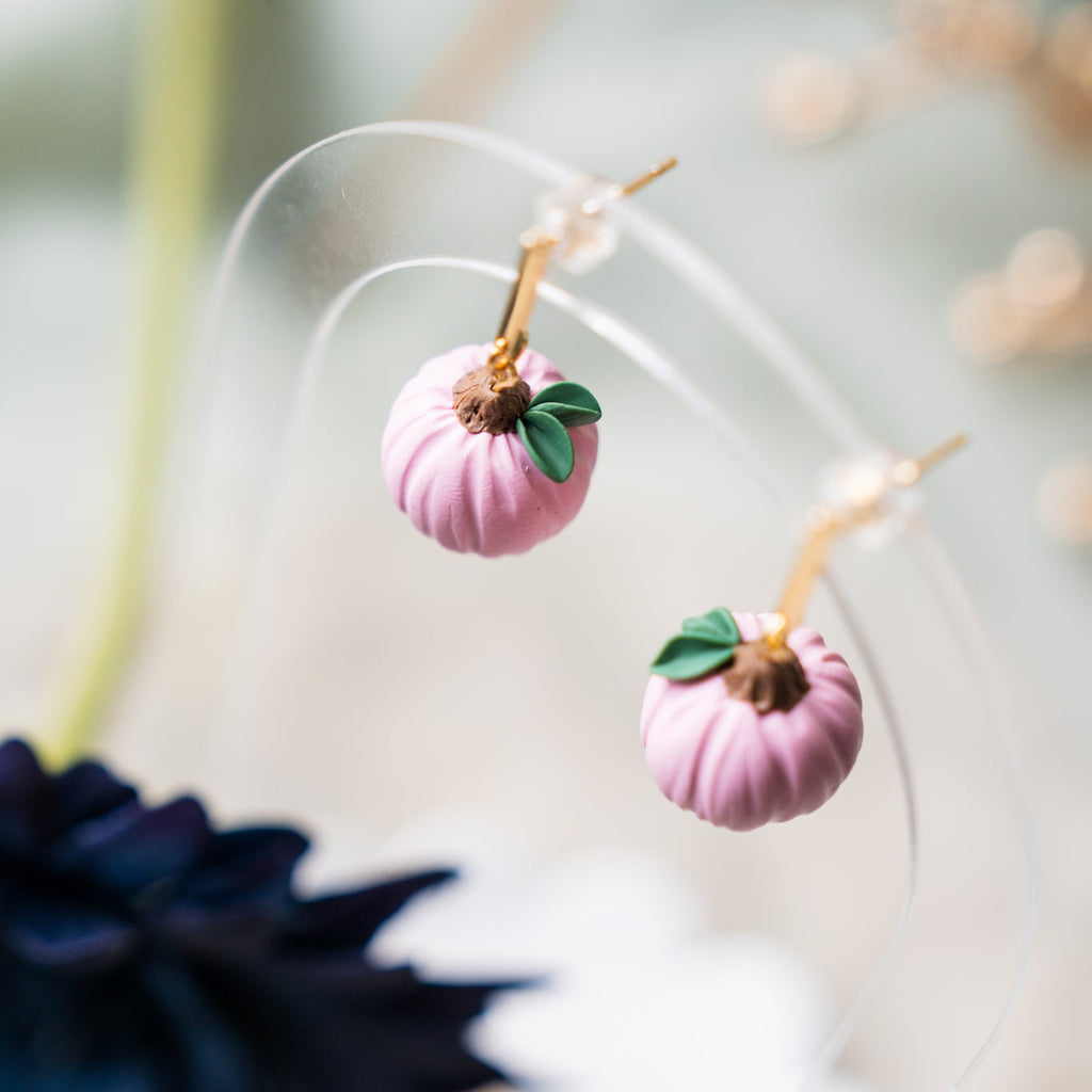 Classic 3D Pumpkin Dangle Earrings (6 colors available)