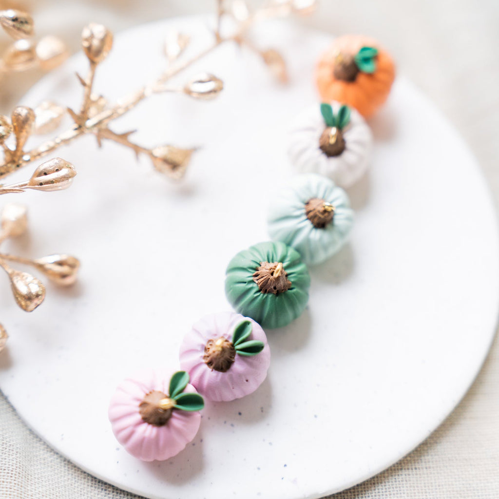 Classic 3D Pumpkin Dangle Earrings (6 colors available)