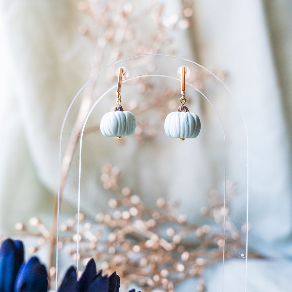 Classic 3D Pumpkin Dangle Earrings (6 colors available)