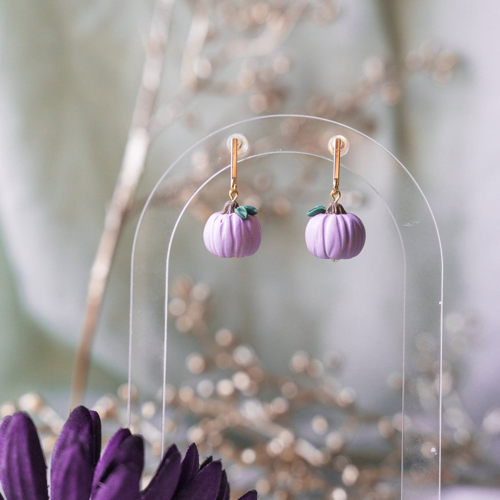 Classic 3D Pumpkin Dangle Earrings (6 colors available)