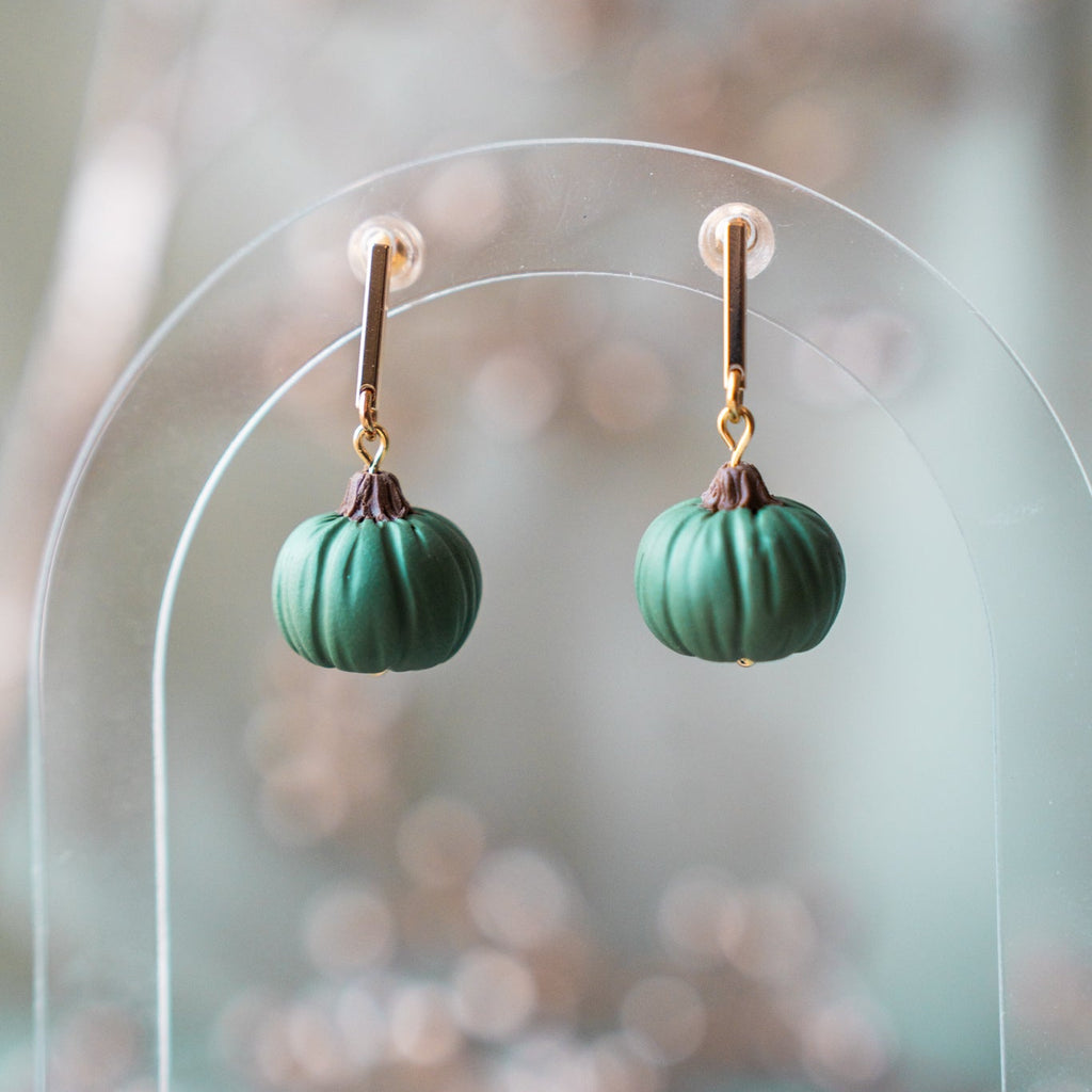 Classic 3D Pumpkin Dangle Earrings (6 colors available)