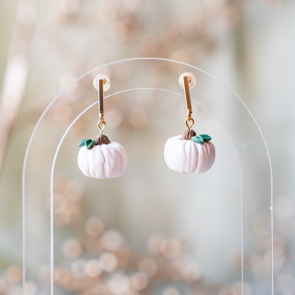 Classic 3D Pumpkin Dangle Earrings (6 colors available)