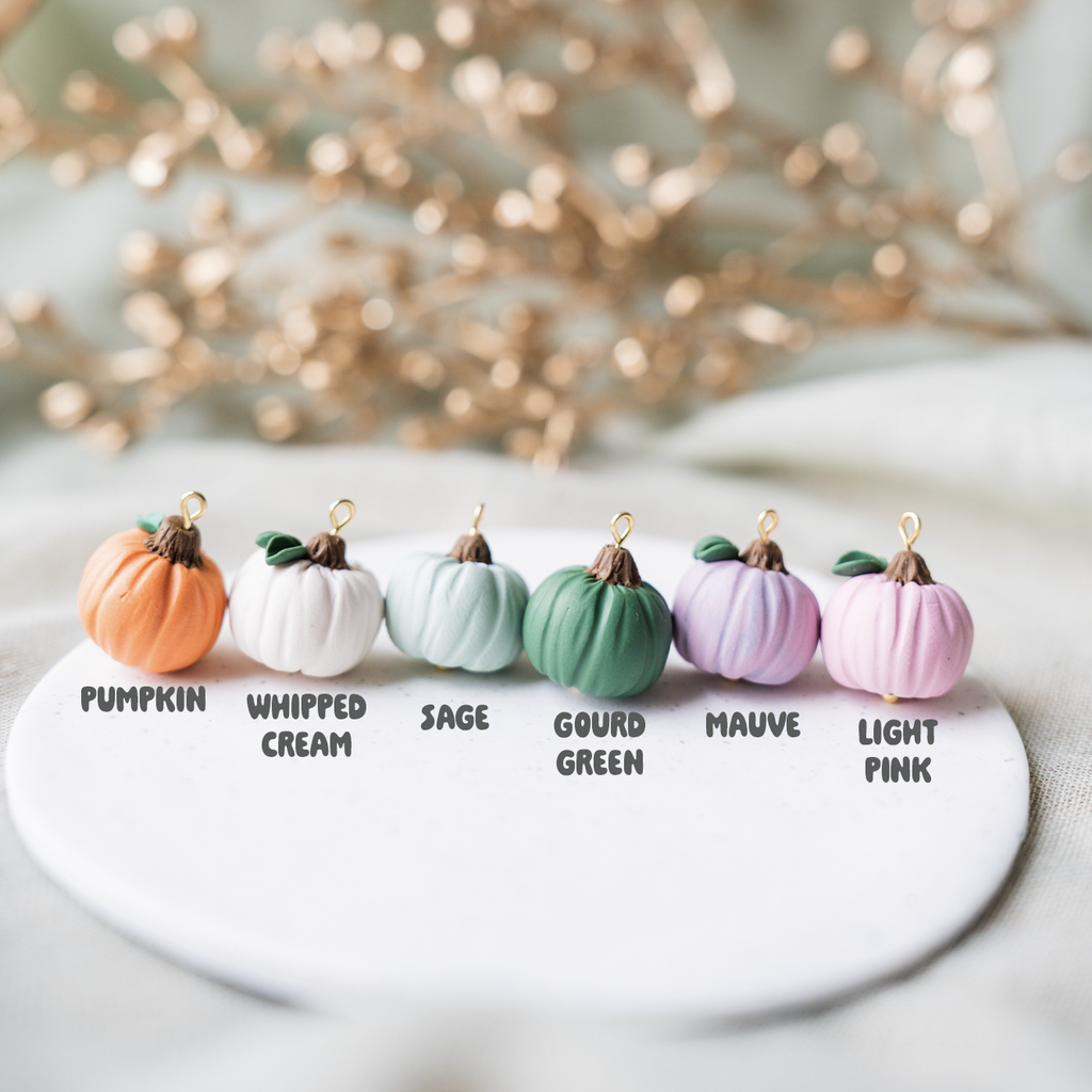 Classic 3D Pumpkin Dangle Earrings (6 colors available)