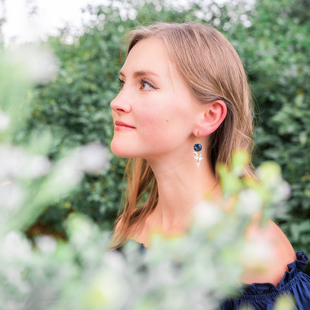 Blueberry Blossom Dangle Earrings