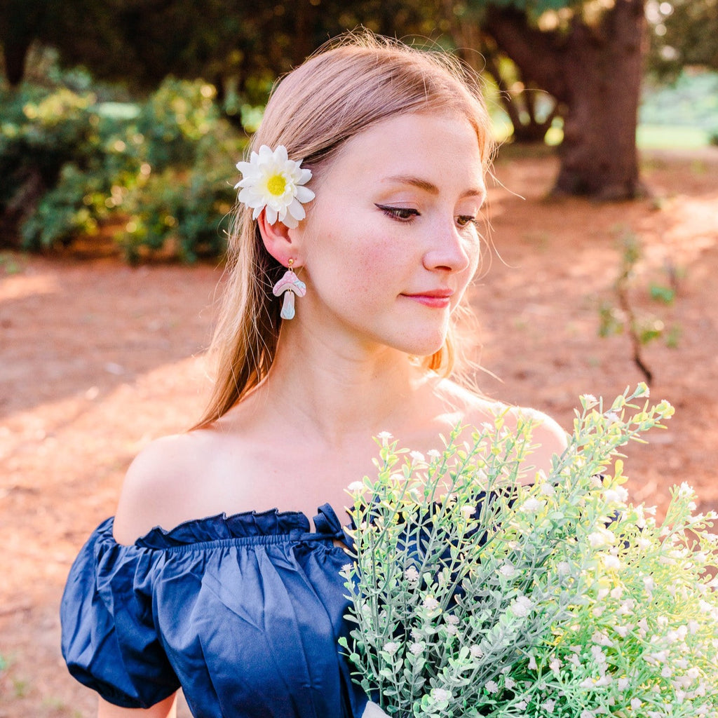 Morning Mushroom Dangle Earrings