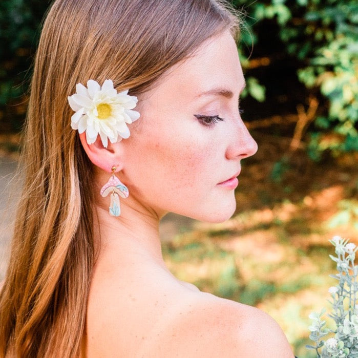 Morning Mushroom Dangle Earrings