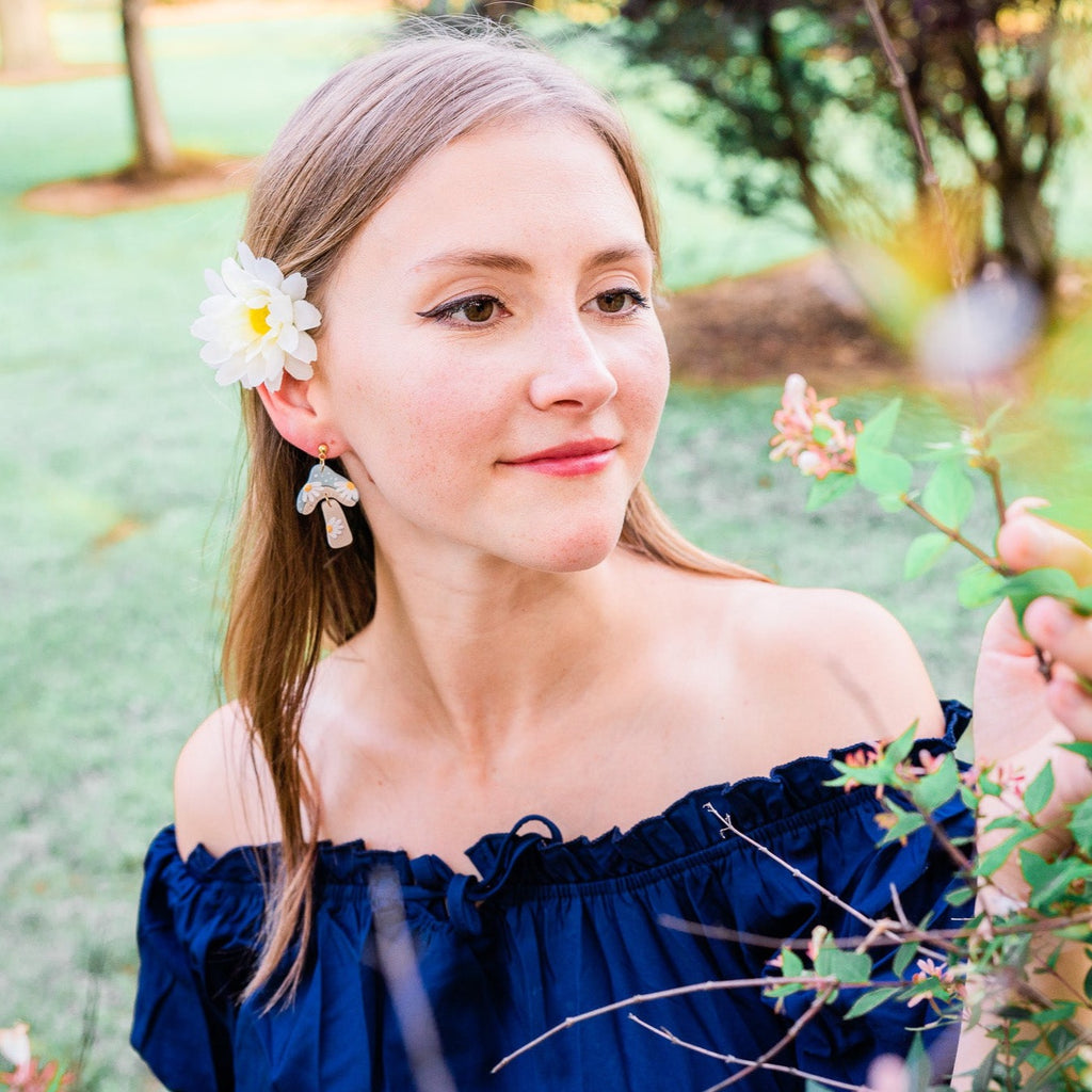 Midday Mushroom Dangle Earrings