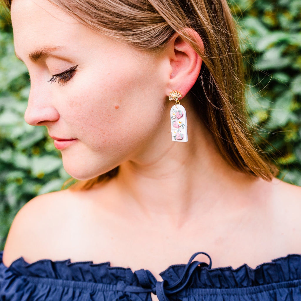 Strawberry Arch Dangle Earrings
